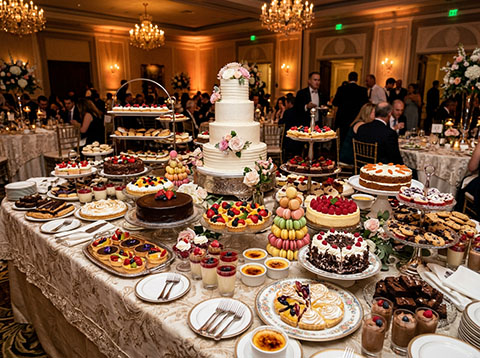 deserts at the banquate